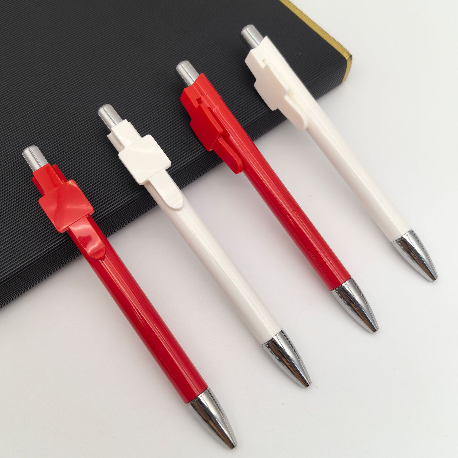 Bolígrafo blanco Presione el bolígrafo para imprimir el logotipo del código QR Business Appleter Presione el código QR Advertising Pen al por mayor