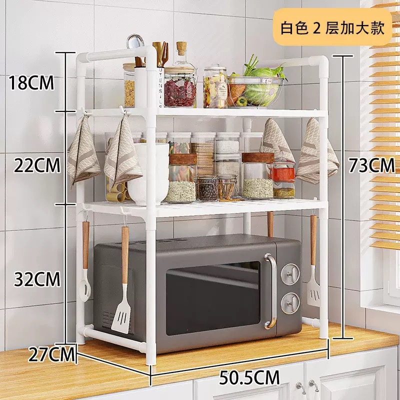 Estante Organizador para Microondas de Plástico, Multicapa para Cocina