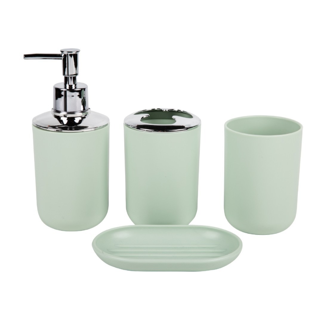 Kit de baño de lavado de 4 piezas enjuague bucal jabón botella de emulsión soporte de cepillo de dientes artículos para el hogar almacenamiento de baño image 10