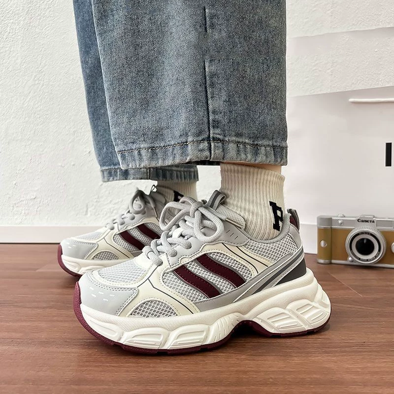 Summer thin breathable shoes, high baby rocker platform, sports casual footwear for leisure