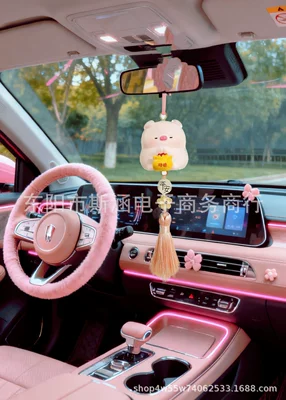 Car Interior Hanging Ornaments Pendant – Car hanging - merit-pig-tassel-style