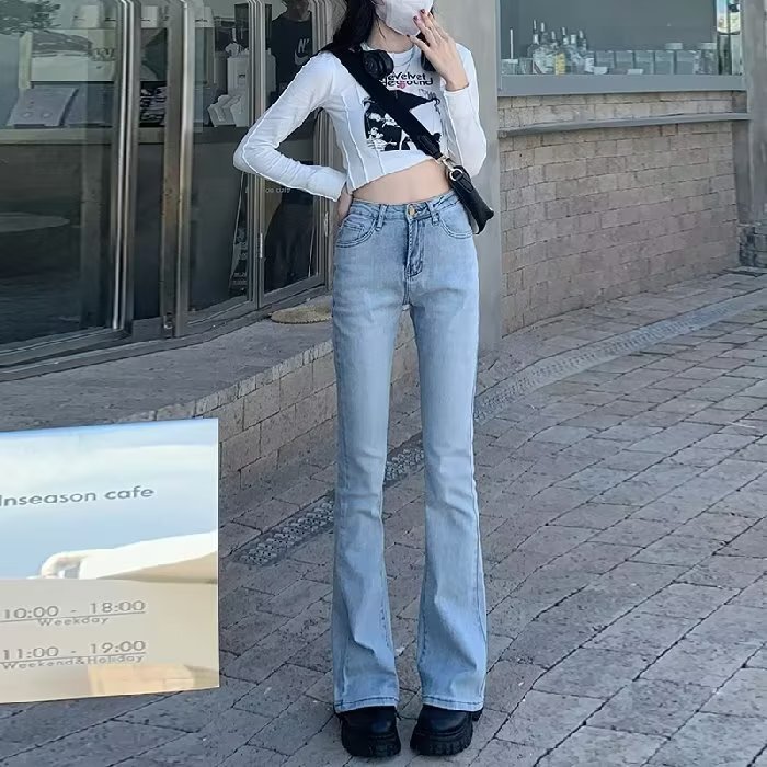 Black Micro La Jeans Women's 2024 Early Spring High Waist plus size Fat Slimming Stretch Pear-Shaped Horseshoe Pants Black Micro La Jeans Women's 2024 Early Spring High Waist plus size Fat Slimming Stretch Pear-Shaped Horseshoe Pants