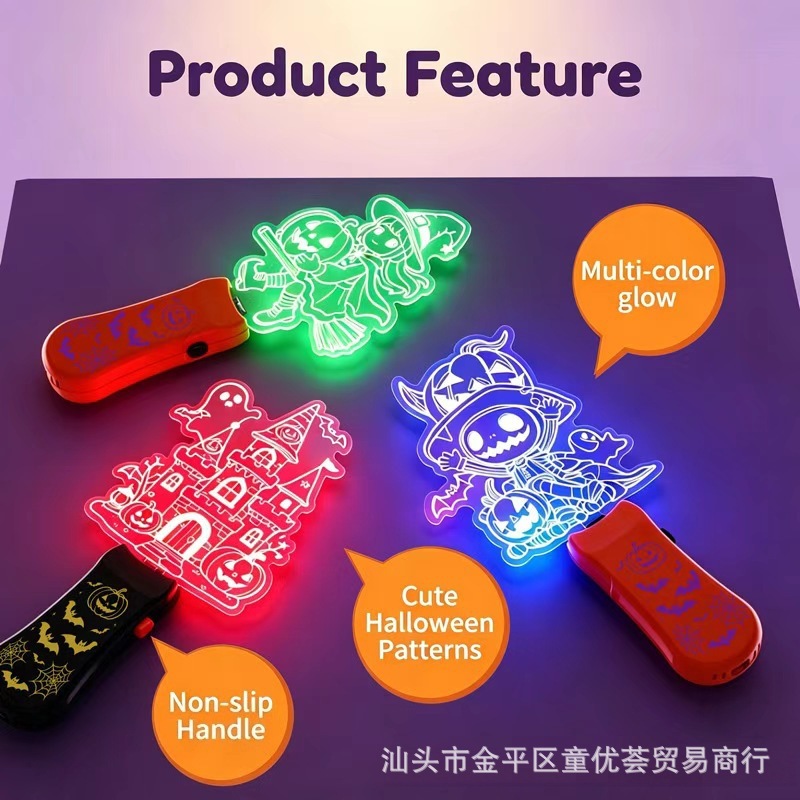 Niños transfronterizos Halloween con palos fluorescentes LED música luminosa calabaza Navidad fiesta regalos juguetes