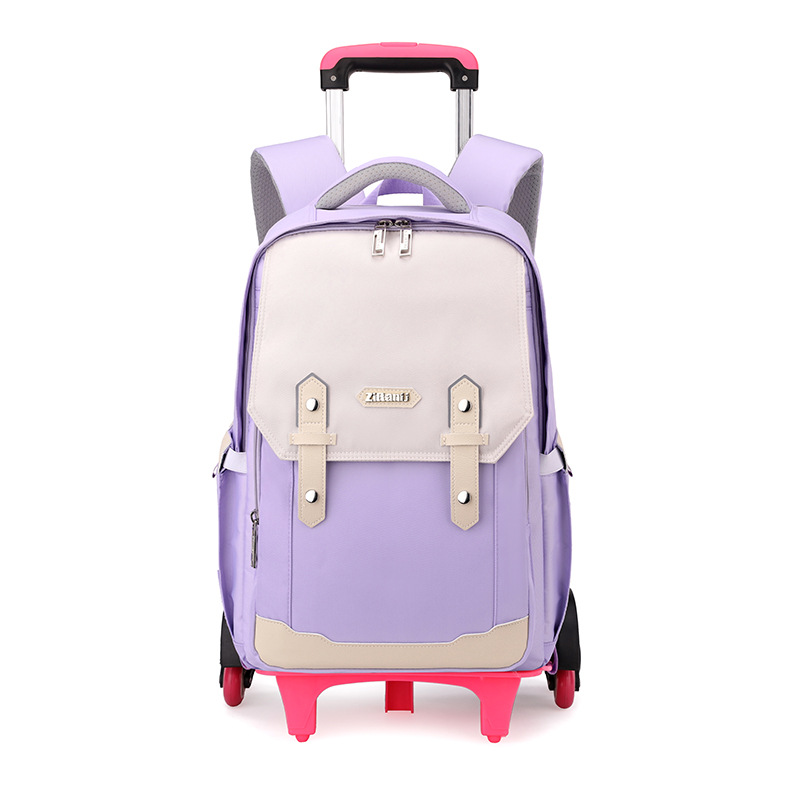 Peces naturales de alto valor de cara tirón mochila de seis ruedas escaleras al por mayor mochila de escolares escolares de secundaria