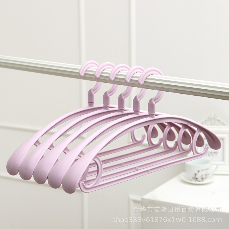 Percha de ropa de hombro ancho sin costuras percha de ropa para adultos percha de ropa de plástico húmedo y seco percha de ropa