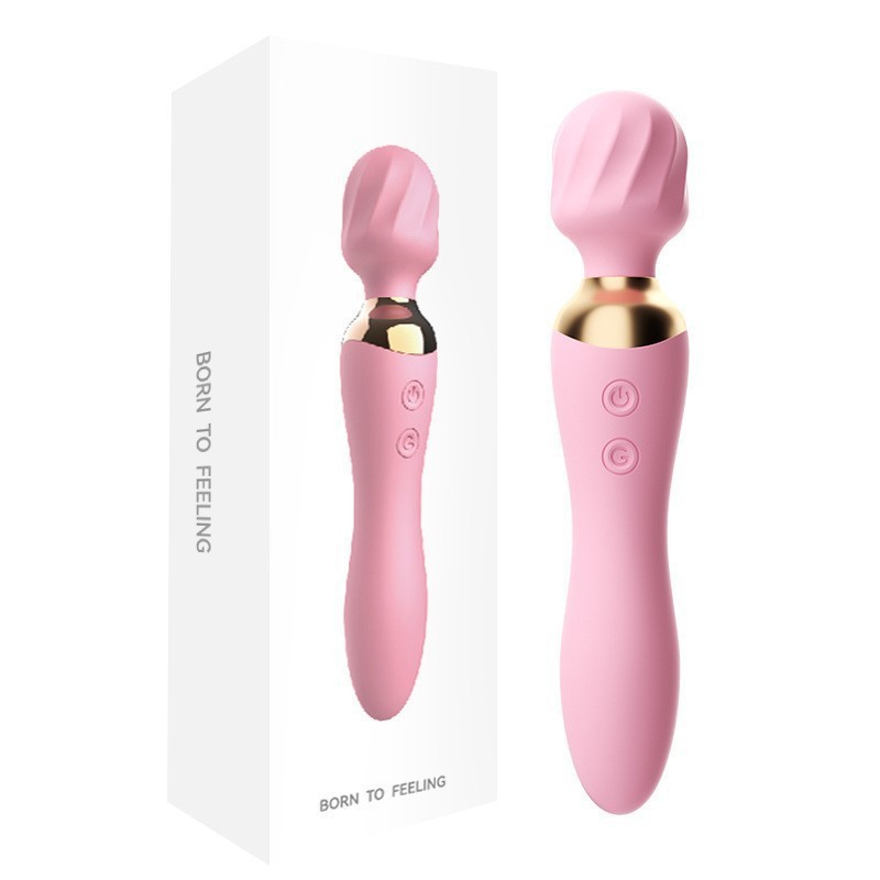 Mystery Girl AV Wand Vibrator in Aurora White with Liquid Silicone and One-Button Control — detail image 7