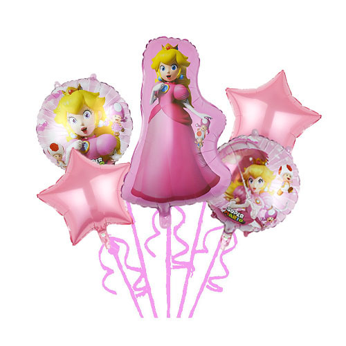 Transfronterizo Mario modelado de globos de aluminio Mario tema juego de cumpleaños diseño de juguete decoración del partido papel de aluminio