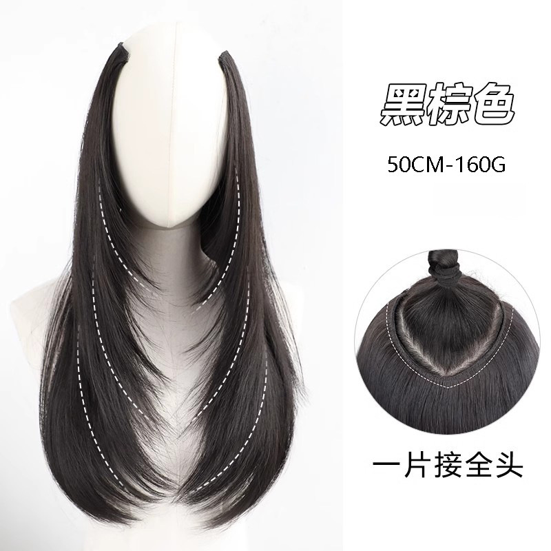 【純欲初恋】ヘアサロンと同じ高レベルの女性の一枚の内ボタンの長いストレート髪の見えないシミュレーション髪の写真|undefined