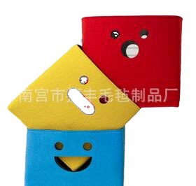 厂家毛毡布袋毛粘布购物袋包装手提袋无纺毛毡布手提袋可加logo