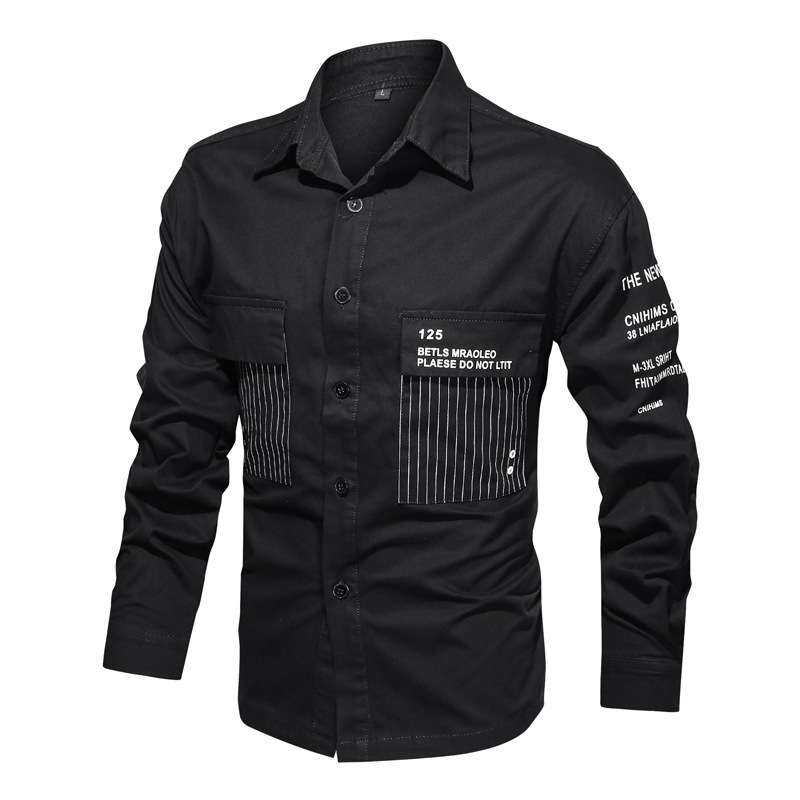2024 primavera y otoño nueva camisa de hombre de manga larga ropa casual moda guapo chaqueta casual diaria versátil