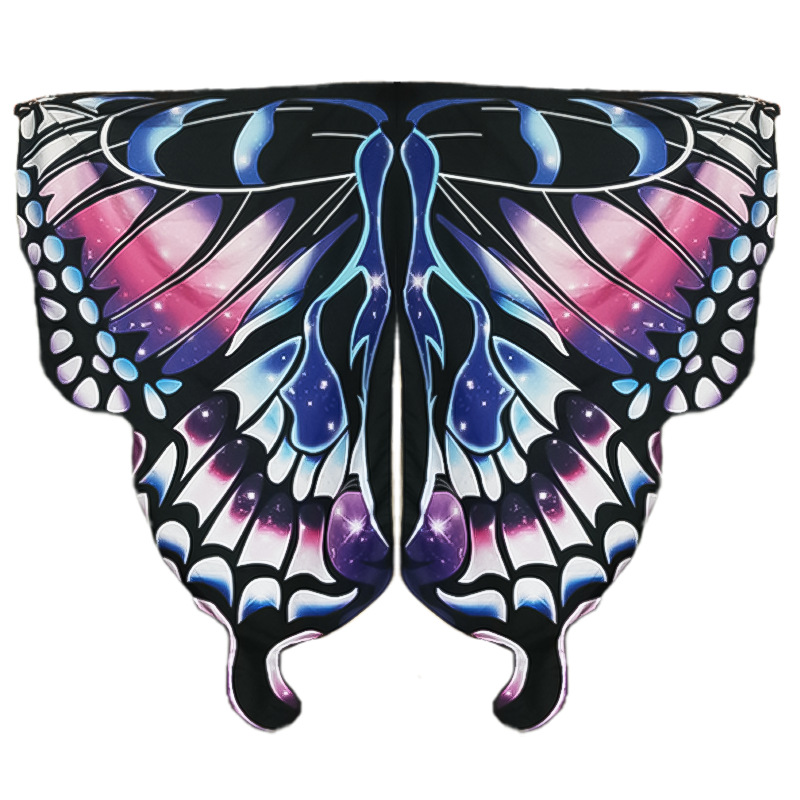 Capas de Halloween mariposas capas dramáticas de danza de punto de color impresión digital capas de color gradiente