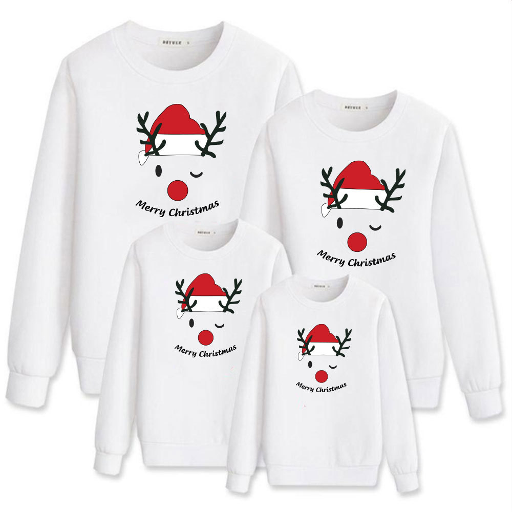 Otoño e Invierno Terry suéter ropa de padre-hijo una familia de tres o cuatro madre-hija padre-hijo Año Nuevo rojo Año Nuevo saludo ropa completa decoración del hogar