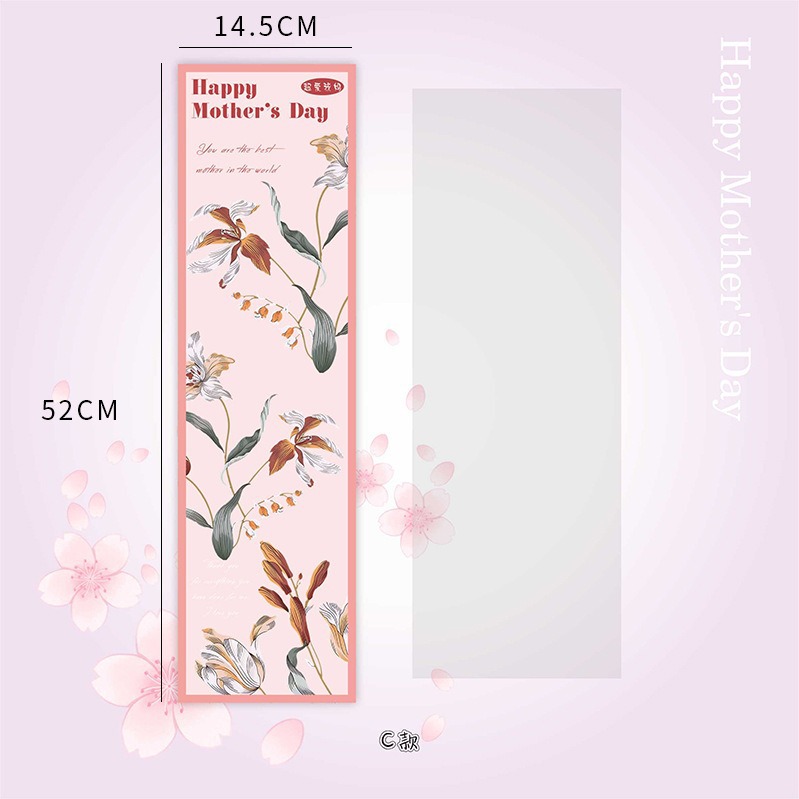 Bolso de flores de papel kraft creativo Bolso de flores transparente Bolso de flores de alta gama retro literario Bolso de flores múltiples Bolso de embalaje de flores al por mayor