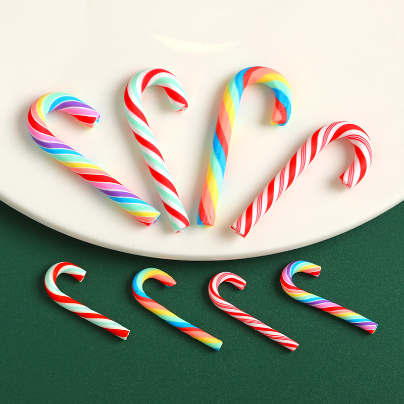 Simulated Rainbow Soft Clay Christmas Candy Cane Cream Glue DIY Materials Handmade Hair Accessories Resin Accessories Simulated Rainbow Soft Clay Christmas Candy Cane Cream Glue DIY Materials Handmade Hair Accessories Resin Accessories