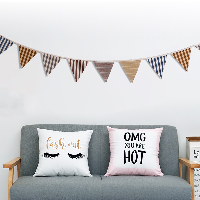 Christmas Bunting Birthday Party Decoration Pennant Flower Arrangement Kindergarten Hanging Flag Bunting Large Size