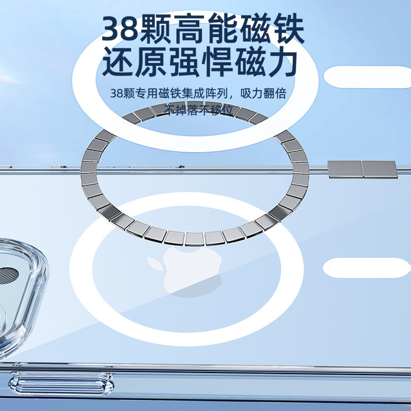 蘋果14promax手機殼磁吸透明保護套iPhone14手機殼透明