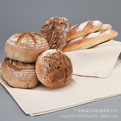 パン生地を厚くして発酵した布の純綿は未染めです。