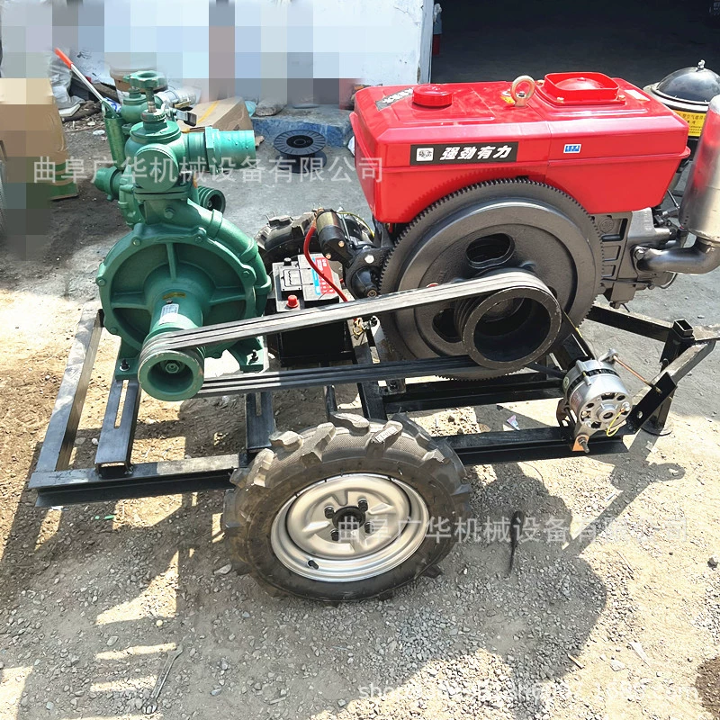 Центробежный насос типа 6inch для прицепа, насос высокого давления для орошения фермеров, дизельная машина для полива грунта с большим расходом дренажа