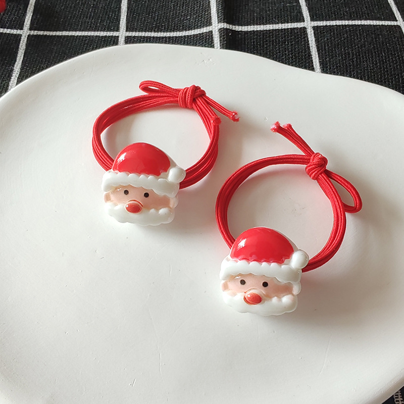 Regalo di Natale Accessori per capelli per bambini di Natale Babbo Natale Fascia elastica alta Albero di Natale Pupazzo di neve Alce Elastico per capelli Scrunchie per le feste_voghion.com
