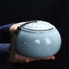 household Ruyao Pottery ceramics Tea pot Home Ru Tea pot seal up Storage capacity Tea pot Moisture-proof