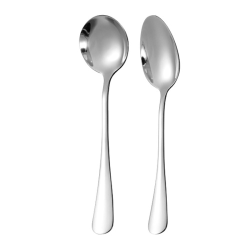 Stainless steel spoon 1010 pointed spoon round spoon Western food spoon tableware household eating spoon stirring coffee spoon wholesale