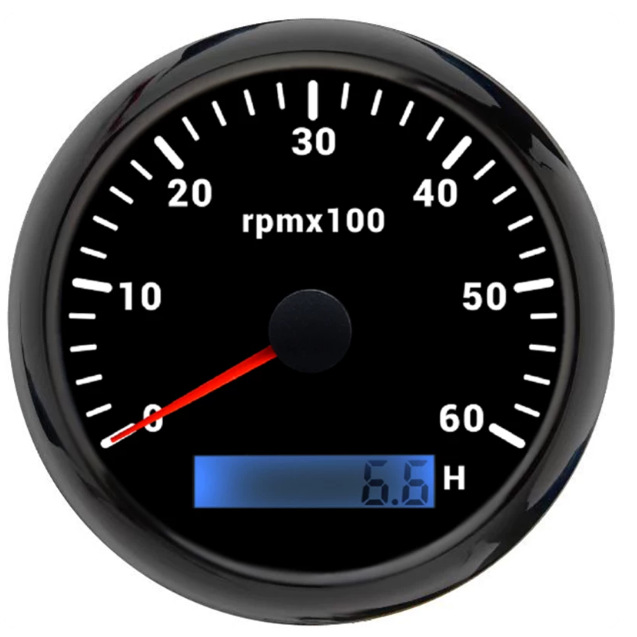 Car Generator Engineering Machinery 85mm Tachometer 12V24V Colorful Light