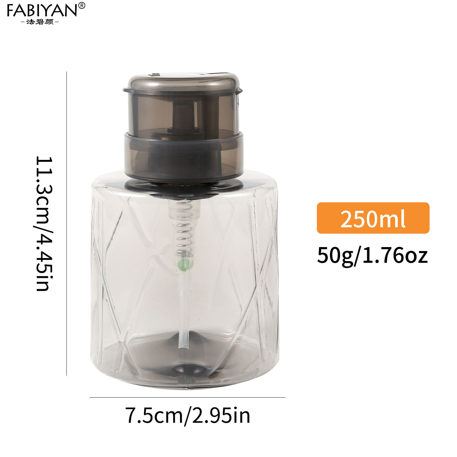 Belleza de uñas Presione la botella espiral con cerradura sin fugas botella vacía removedor de esmalte de uñas removedor de maquillaje desinfectante prensa botella vacía de gran capacidad