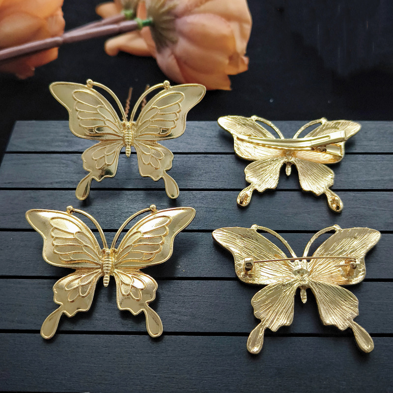 Mother-Of-Pearl Imitation Cloisonné DIY Butterfly Brooch Corsage Base Hairpin Hair Accessory Clothing Accessory Handmade Materials Mother-Of-Pearl Imitation Cloisonné DIY Butterfly Brooch Corsage Base Hairpin Hair Accessory Clothing Accessory Handmade Materials