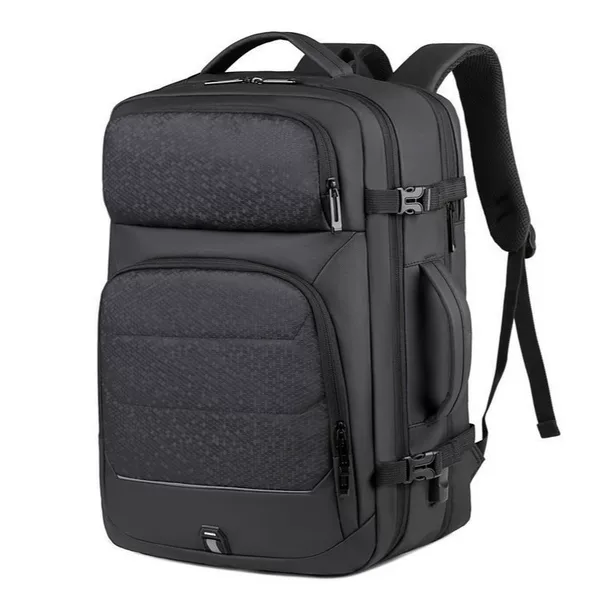 Cross-Border Business Men's Backpack, Laptop Backpack, High-End Business Trip Expansion Large-Capacity Casual Backpack