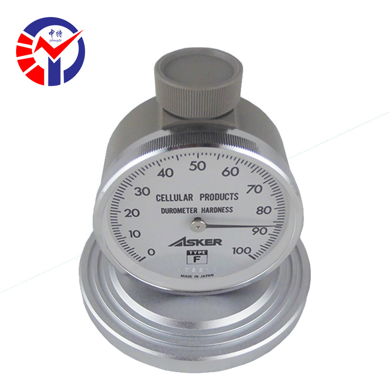 日本ASKER Type F橡胶硬度计用于测量聚氨酯泡沫海绵无纺布