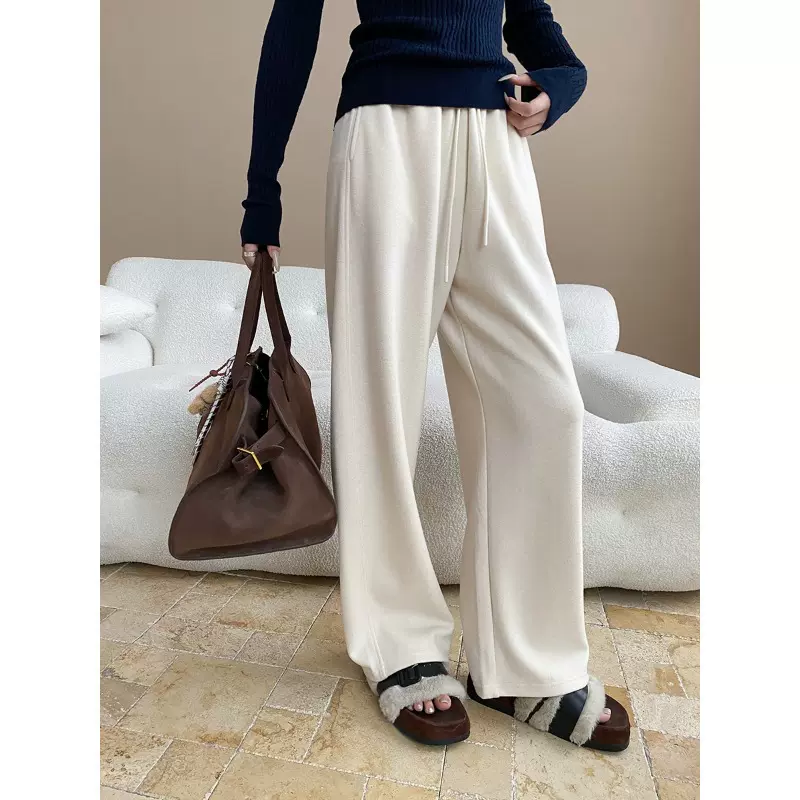 司南 经典实穿主义 天丝混纺高腰垂感宽松阔腿拖地休闲裤 SN7907