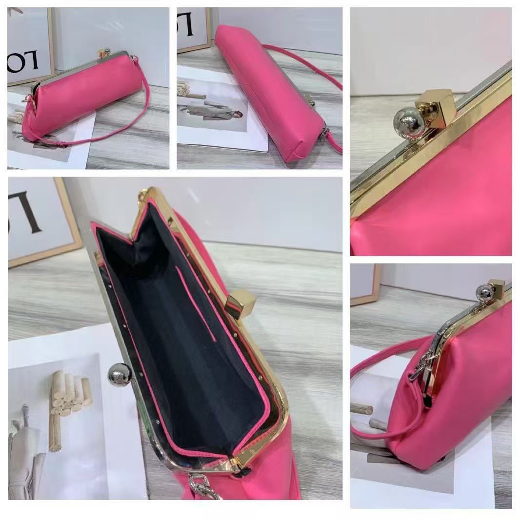 Elegant axelväska för dam clutch med guldspänne_voghion.com