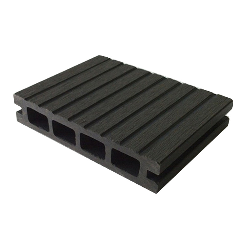 En stock hueco cuadrado agujero madera plástico 135*25 piso al aire libre ingeniería jardín patio diseño decoración placa anti-corrosión madera