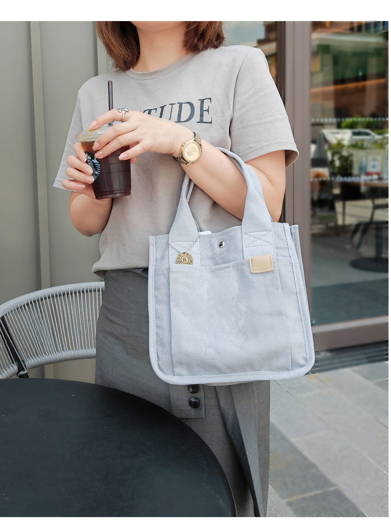 Japanischer Canvas Lunch Beutel Für Damen Robuste Henkeltasche_voghion.com