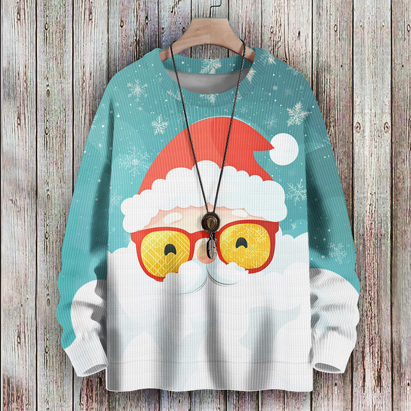 Cross-border Europe and the United States spring and autumn new Christmas elements leisure to figure DIY long sleeve round neck fashion knitted sweater Cross-border Europe and the United States spring and autumn new Christmas elements leisure to figure DIY long sleeve round neck fashion knitted sweater
