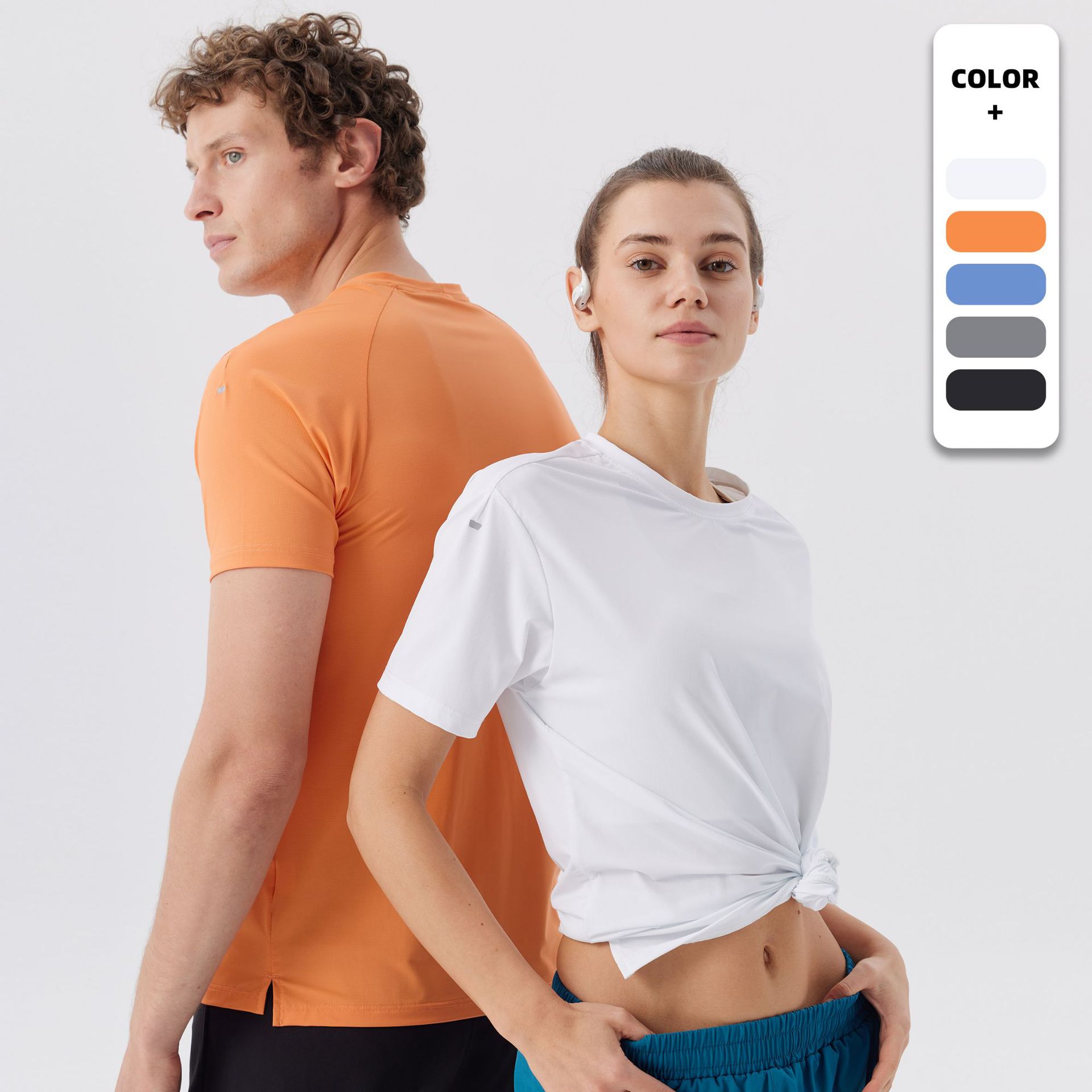 Dijia camiseta de secado rápido al aire libre de mangas cortas para hombres y mujeres caminata de montaña elástica correr ropa de ejercicios de secado rápido ropa de mangas cortas