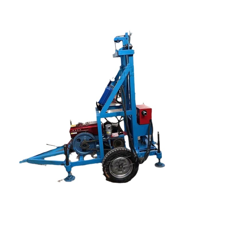 Máquina de perforación diesel hogar tierras de cultivo riego máquina de perforación hidráulica de tracción portátil máquina de perforación de pozos de agua
