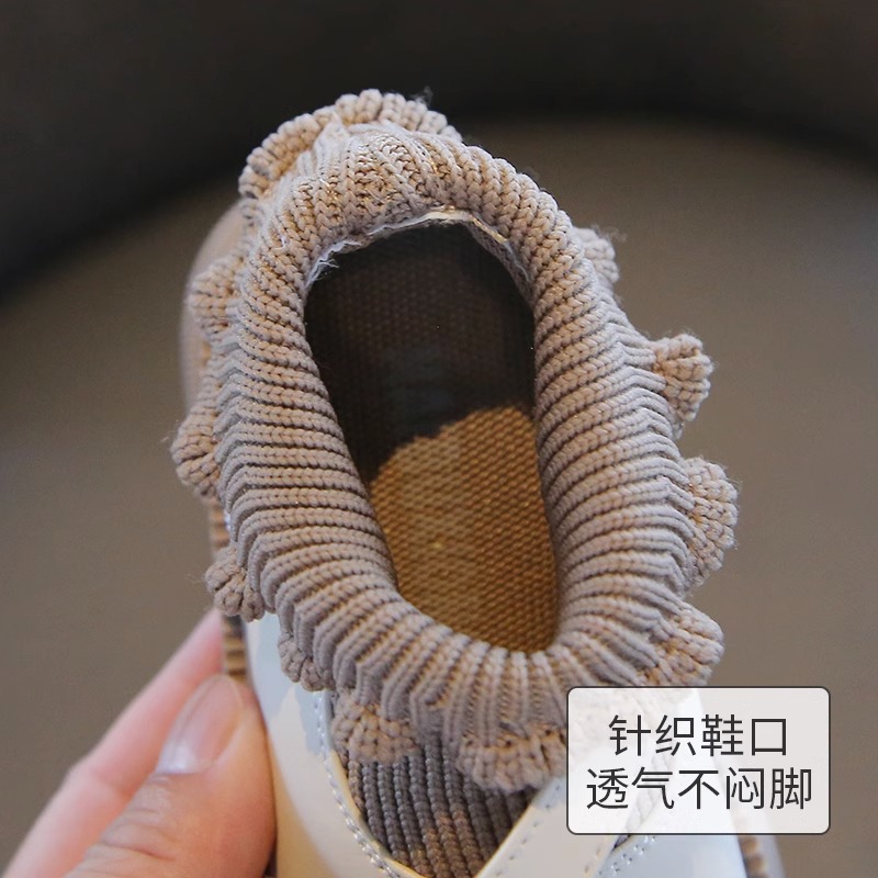 Bebé Niño Zapatos de fondo suave primavera y otoño 1-2 de un año de edad 3 años de edad bebé niña princesa zapatos volando tejidos niñas pequeños zapatos de cuero zapatos de niño