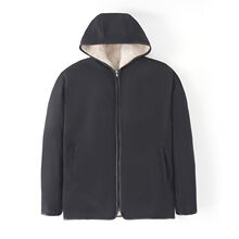 连帽真羊皮毛一体拼接棉衣外套羊毛内胆冬男皮袄抗寒皮衣带帽