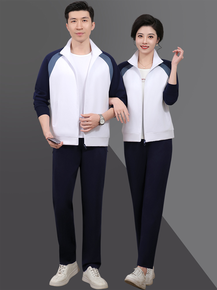 Middle-Aged and Elderly Couple Sports Suits for Men and Women, Spring & Fall New Cardigan Jackets for Mom and Dad, Loose Casual Sportswear
