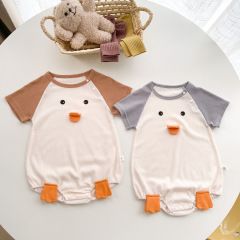 可愛寶寶純棉寬鬆家居服嬰兒爬服夏季新款韓國