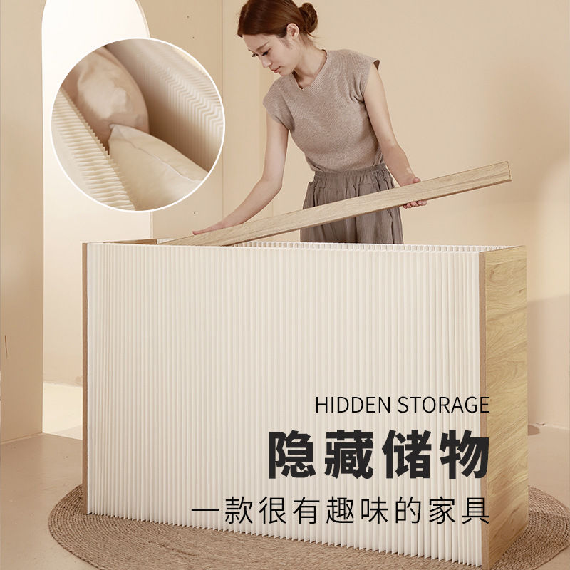 Estand de exhibición de barra larga estante de almacenamiento multifuncional estante de exhibición de arte de papel sin instalación gabinete de exhibición de almacenamiento plegable