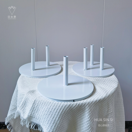 3Floral base wedding wedding road leading window decoration layout foam paper flower gauze flower iron steel plate base