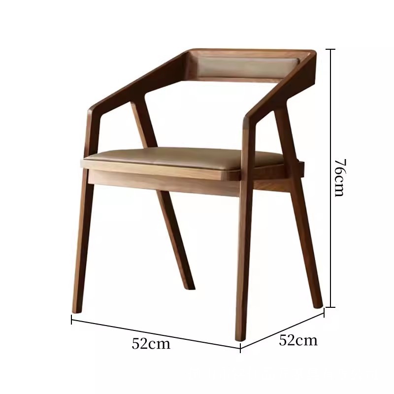 Silla de comedor de madera maciza para restaurante