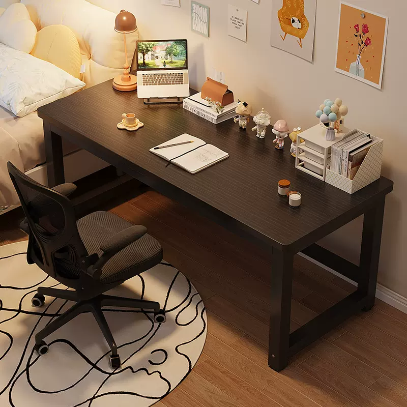 电脑桌子台式家用简易书桌学习办公桌卧室长方形工作台简约写字桌