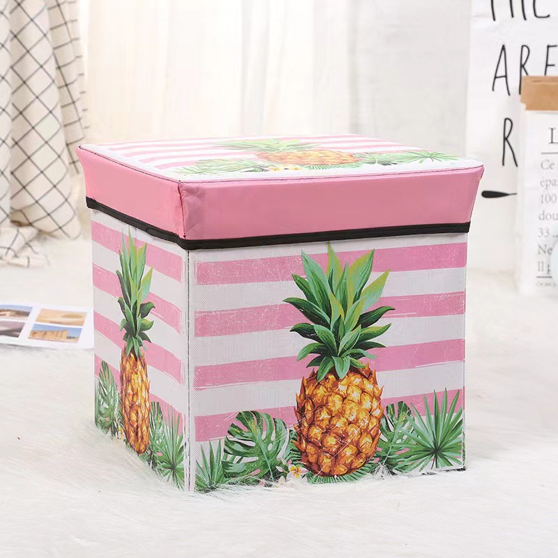 Amazon spring festival limited edition storage stool custom storage box car head folding non-woven coated storage box