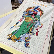 关公十字绣成品不带框纯手工已绣好的2024新款客厅玄关高端武财神