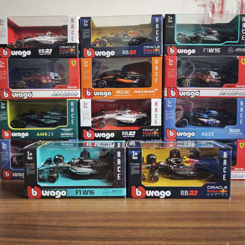 1:43 Bburago 2025 Red Bull RB21 Ferrari SF25 Mercedes F1 Formula Racing Alloy Car Model 1:43 Bburago 2025 Red Bull RB21 Ferrari SF25 Mercedes F1 Formula Racing Alloy Car Model