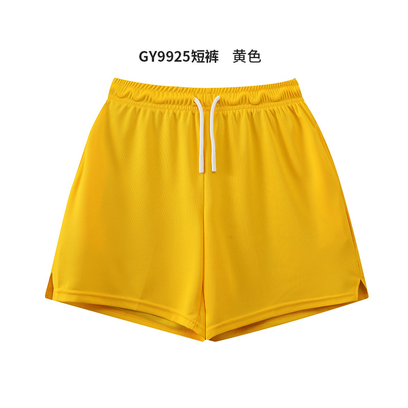 Paño de malla grande, pantalones cortos deportivos de doble capa de secado rápido, uso externo, tendencia casual suelta, pantalones cortos estadounidenses de tres puntos, personalización de hombres