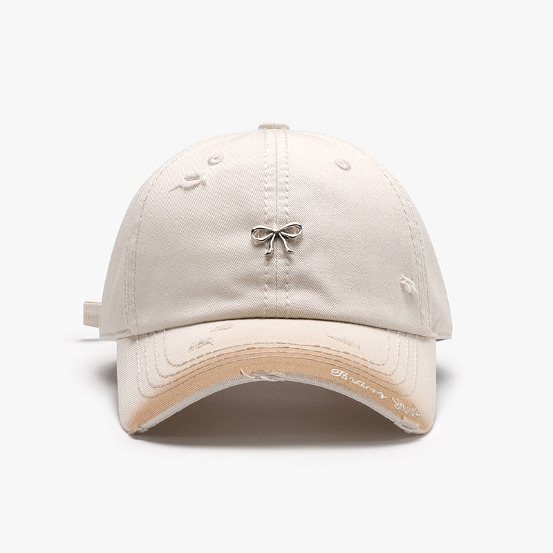 Sombreras de béisbol de arco japonés originales de moda para mujeres, gorras de lengua de pato agujeros, gorras pintadas, sombreros de cara teñidos con gradiente